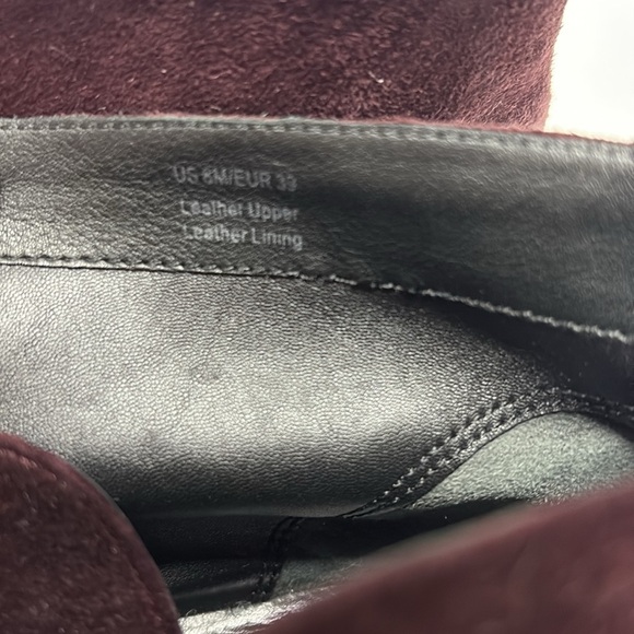 VINCE. Chelsea Suede Lace Up Sneaker size 8 maroon - Picture 5 of 8